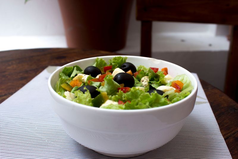 Garden Salad with mixed greens and vegetables